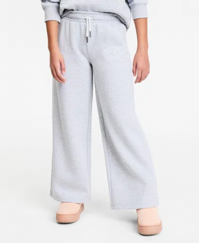 With Jules Kids' Girls' 7-16 Mini Imitation Pearl Bow Wide-leg Sweatpants In Blue