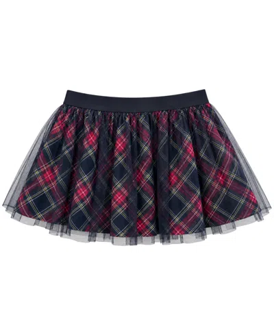 With Jules Kids' Girls' 7-16 Plaid Mini Skater Skirt In Red Plaid