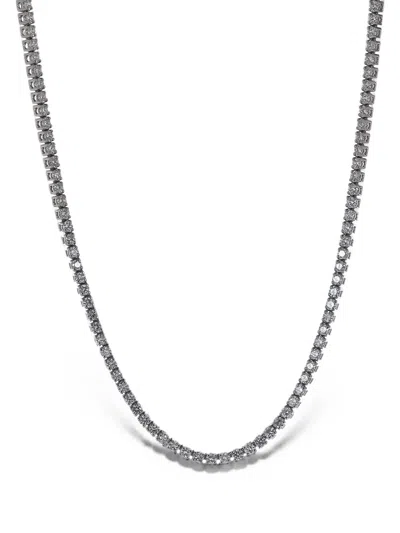 With Love Diamond Tennis Necklace In Silver
