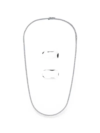 With Love Lab-grown Diamond Tennis Necklace In Transparent