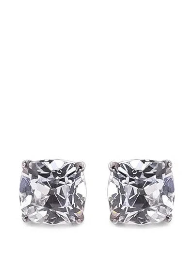 With Love Travel Diamond Stud Earrings In Silver