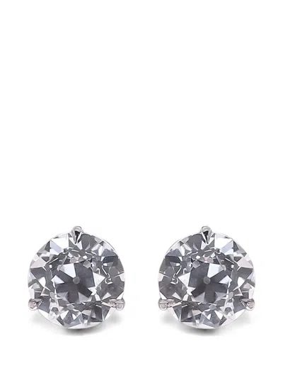 With Love Travel Laboratory-grown Diamond Stud Earrings In Silver
