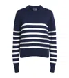 With Nothing Underneath Cotton Devon Sweater In Blue