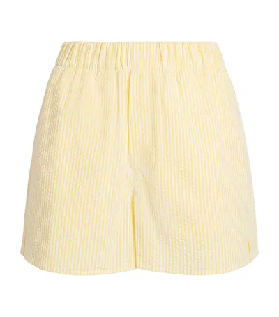 With Nothing Underneath Cotton Striped Seersucker Boxer Shorts