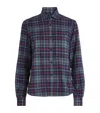 With Nothing Underneath Cotton-wool Plaid The Classic Shirt In Blue