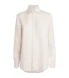 With Nothing Underneath Hemp The Boyfriend Shirt In White
