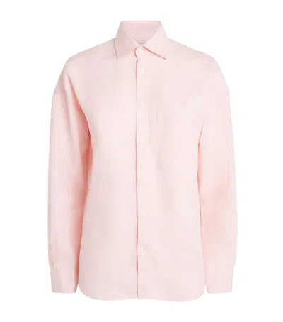 With Nothing Underneath Hemp The Weekend Shirt In Pink