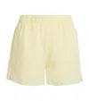 With Nothing Underneath Linen The Boxer Shorts In Yellow