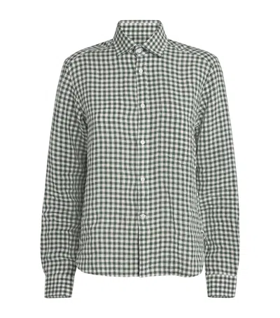 With Nothing Underneath Linen The Classic Shirt In Black