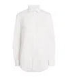 With Nothing Underneath Poplin The Boyfriend Shirt In White