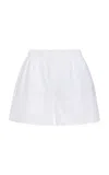 With Nothing Underneath The Boxer Cotton-seersucker Shorts In White