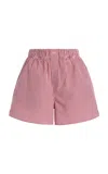 With Nothing Underneath The Boxer Striped Cotton-seersucker Shorts