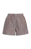 With Nothing Underneath The Boxer Striped Shorts