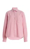 With Nothing Underneath The Classic Cotton-wool Shirt In Pink
