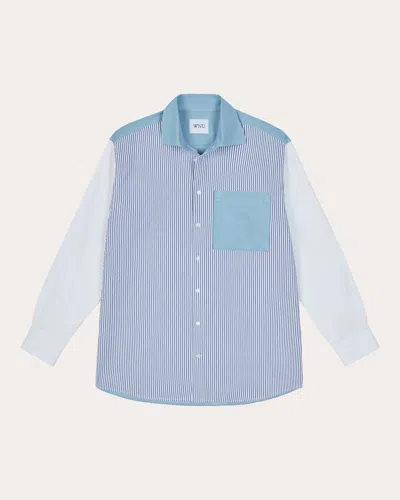 With Nothing Underneath Women's Chessie Chambray Shirt In Blue