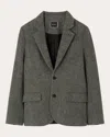 With Nothing Underneath Women's Hutton Herringbone Wool Single-breasted Blazer In Gray