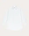 With Nothing Underneath Women's The Molly Oversized Striped Cotton-poplin Shirt In White