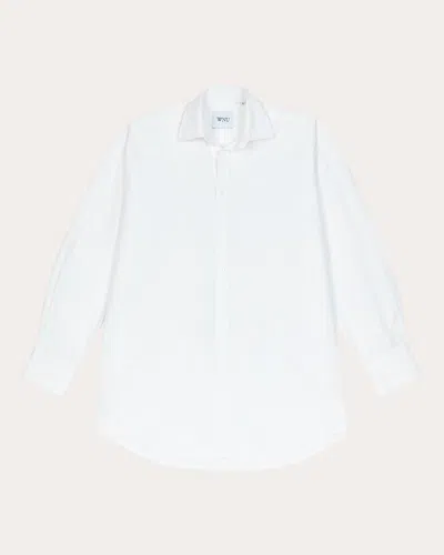 With Nothing Underneath Women's Molly Fine Poplin Shirt In White