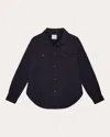 With Nothing Underneath Women's Stow Brushed Twill Overshirt In Black