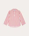 With Nothing Underneath Women's The Ada Linen-blend Notched-neck Shirt In Pink