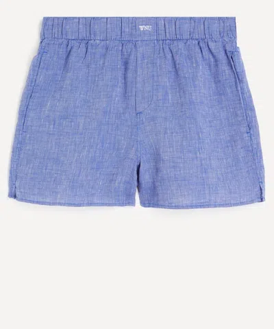 With Nothing Underneath Women's The Boxer Lapis Blue Shorts
