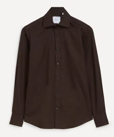 With Nothing Underneath Women's The Boyfriend Cotton Poplin Shirt In Brown