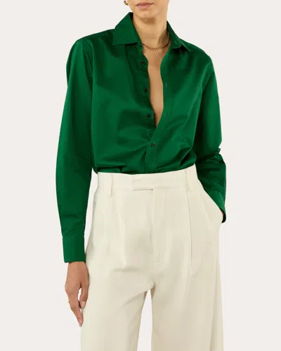 With Nothing Underneath Women's The Boyfriend Fine Cotton Poplin Button-up Shirt In White