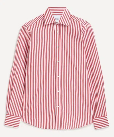 With Nothing Underneath Women's The Boyfriend Fine Poplin Red Stripe Shirt