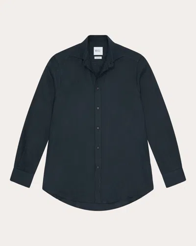 With Nothing Underneath Women's The Boyfriend Linen Shirt In Black