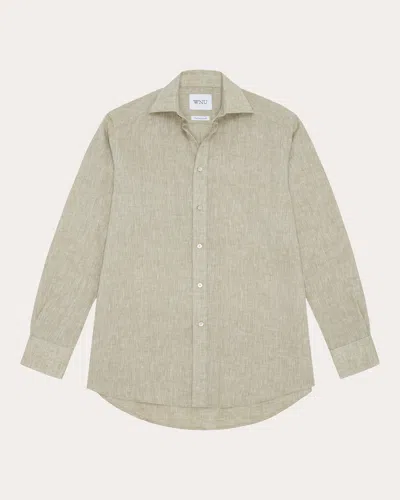 With Nothing Underneath Women's The Boyfriend Linen Shirt In Green