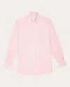 With Nothing Underneath Women's The Boyfriend Linen Shirt In Pink