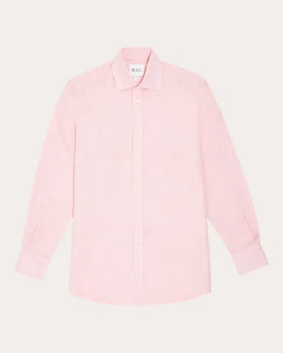 With Nothing Underneath Women's The Boyfriend Linen Shirt In Pink