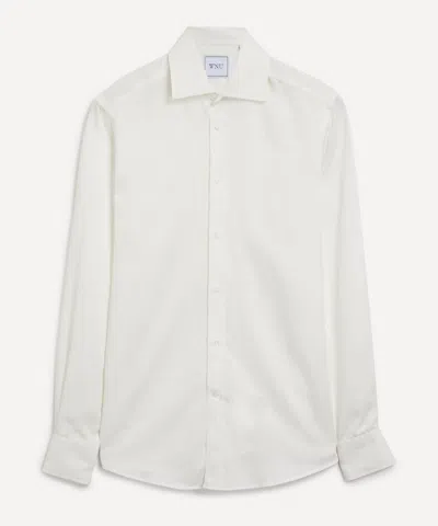 With Nothing Underneath Women's The Boyfriend Off-white Tencel Shirt