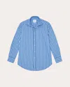 With Nothing Underneath Women's The Boyfriend Stripe Fine Cotton Poplin Button-up Shirt