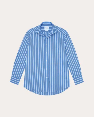 With Nothing Underneath Women's The Boyfriend Stripe Fine Cotton Poplin Button-up Shirt