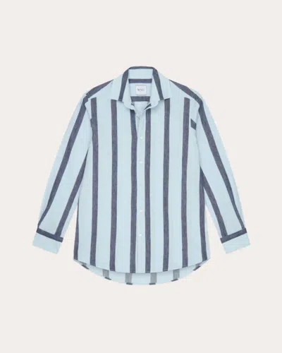 With Nothing Underneath Women's The Boyfriend Stripe Woven Button-up Shirt