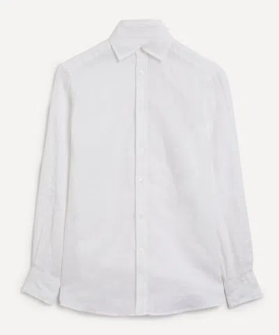 With Nothing Underneath Women's The Boyfriend White Linen Shirt