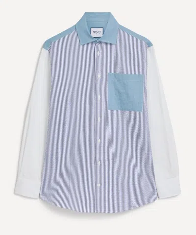 With Nothing Underneath Women's The Chessie Chambray Patchwork Shirt