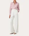 With Nothing Underneath Women's The Classic Brushed Cotton-wool Button-up Shirt In Pink