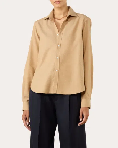 With Nothing Underneath Women's The Classic Brushed Cotton Wool Shirt In Neutral