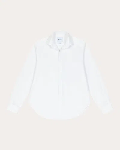 With Nothing Underneath Women's The Classic Cotton-poplin Shirt In White