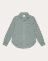 With Nothing Underneath Women's The Classic Gingham Linen Button-up Shirt In Green