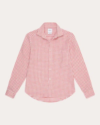With Nothing Underneath Women's The Classic Linen Shirt In Red