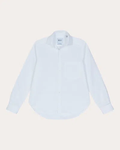 With Nothing Underneath Women's The Classic Weave Shirt In White