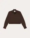 With Nothing Underneath Women's The Cropped Cotton Poplin Button-up Shirt