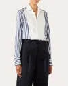 With Nothing Underneath Stripe The Dress Shirt In Navy Blue Stripe