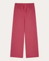 With Nothing Underneath Women's The Palazzo Hemp Pants In Red
