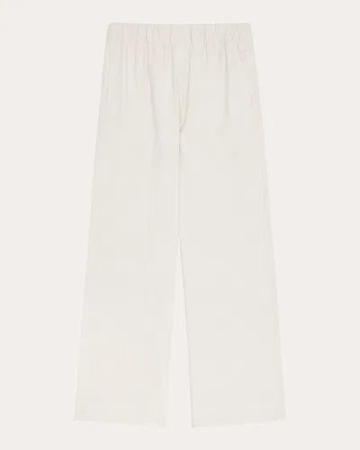 With Nothing Underneath Women's The Palazzo Hemp Pants In White