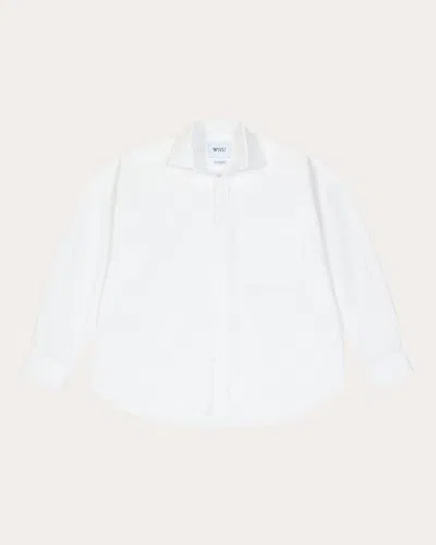 With Nothing Underneath Women's The Weekend Fine Poplin Shirt In White