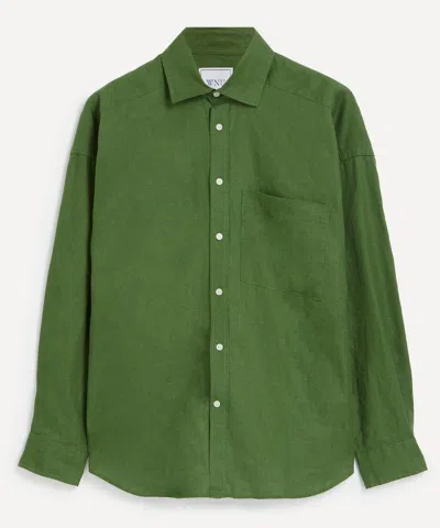 With Nothing Underneath Women's The Weekend Green Hemp Shirt